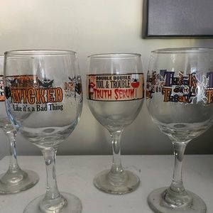 Halloween wine glasses (4)